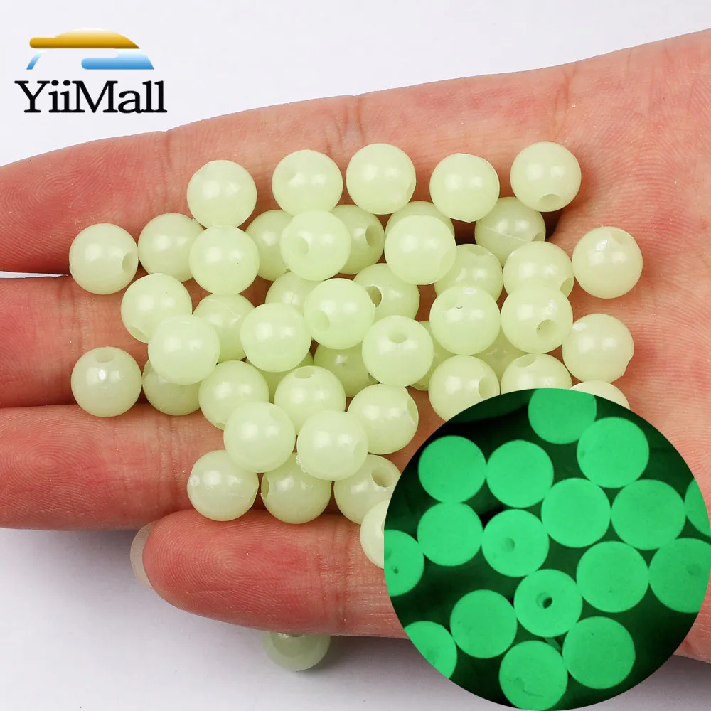 4-12mm Glow in the dark Acrylic Round Beads Round Flat Loose Luminous Beads For Jewelry Making Diy Bracelet Necklace