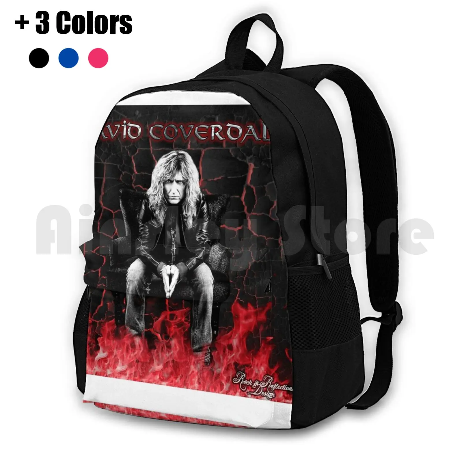 David Coverdale Fan Artwork Outdoor Hiking Backpack Riding Climbing Sports Bag Whitesnake 80s Music N Roll Musicians Rockmusic