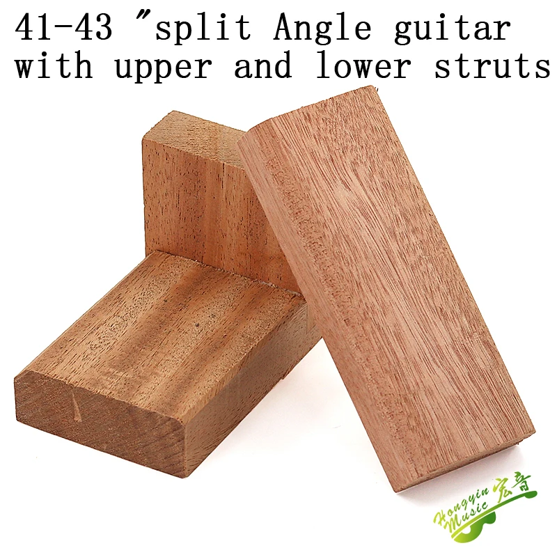 The upper and lower pillars of classical folk guitar support wood and the upper and lower ends of wood auxiliary wood material s