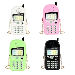 Zabawny telefon komórkowy kształt torebka kobiety mały łańcuch torba na ramię Crossbody nowość dziewczyny Kawaii Student wodoodporna torebka kreskówka