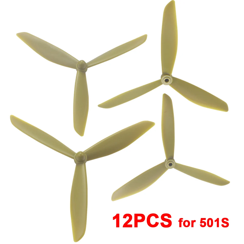 12PCS Hubsan H501S Three-Leaf Blade for H501S X4 Upgraded Triangle Vane RC Drone Quadcopter Spare Part Propeller Blade Accessory