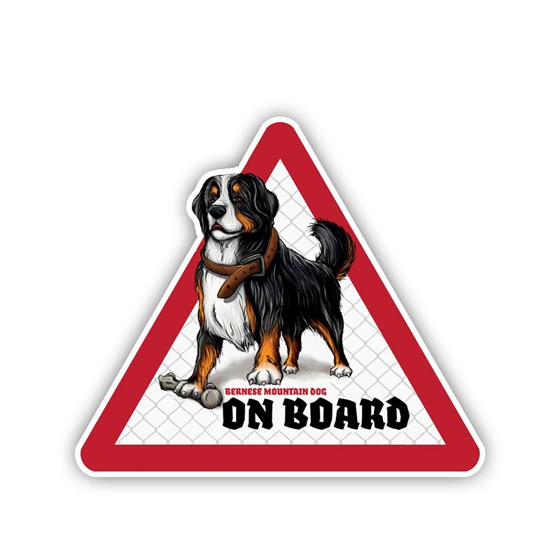 JuYouHui Exterior Accessories Decal Bernese Mountain Dog Car Sticker Dog on Board Decals Pet Dog Car Decal Warning Sign