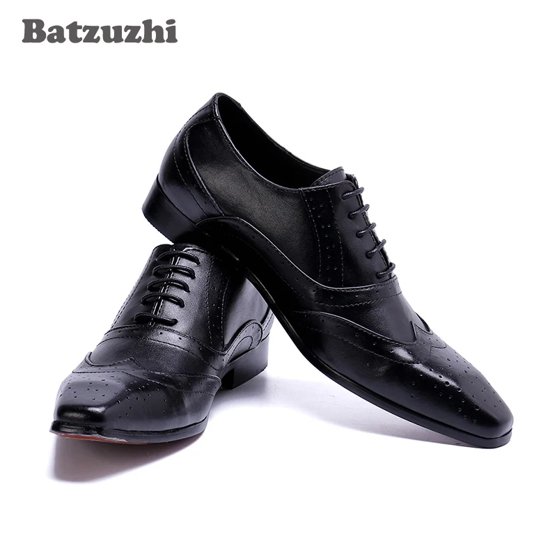 

Batzuzhi Formal Business Shoes Men Italian Leather Mens Dress Shoes Pointed Toe Chaussure Homme , Big Sizes US6-12, EUR38-46