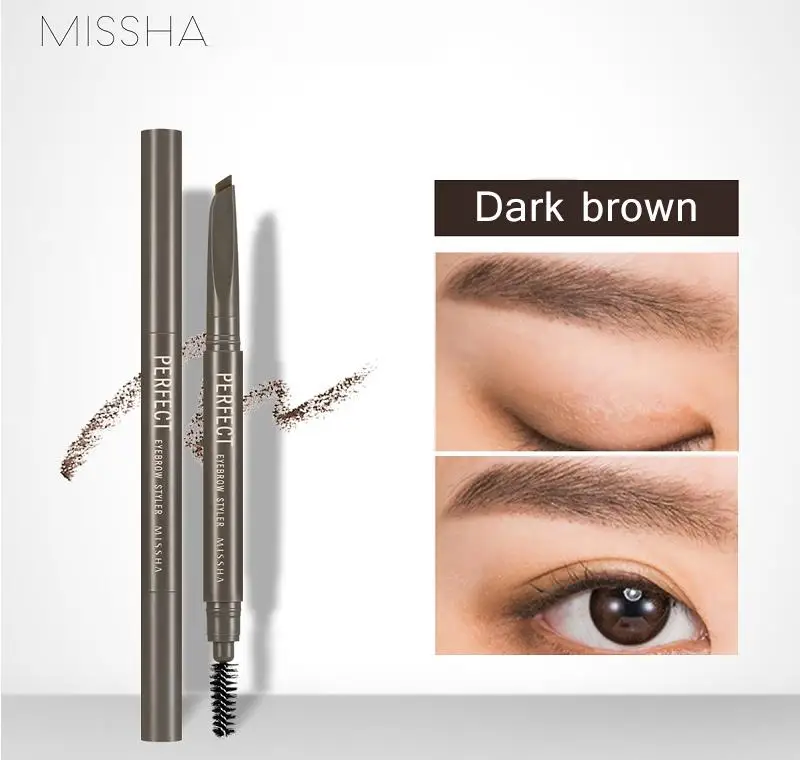 MISSHA Perfect Eyebrow Styler1pcs Auto Type Eyebrow Natural Long Lasting Paint Tattoo Eyebrow Waterproof Black  Korea Cosmetics