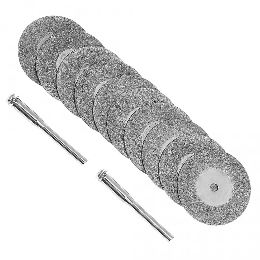 10pcs 30mm Mini dischi diamantati con lama diamantata con gambo di collegamento e custodia per taglio di frantumazione di pietre nuovo