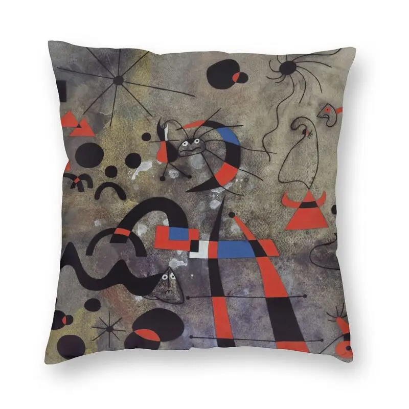 The Escape Ladder Pillow Cover Decoration Joan Miro Abstract Art Cushion Case Throw Pillow for Car Double-sided Printing