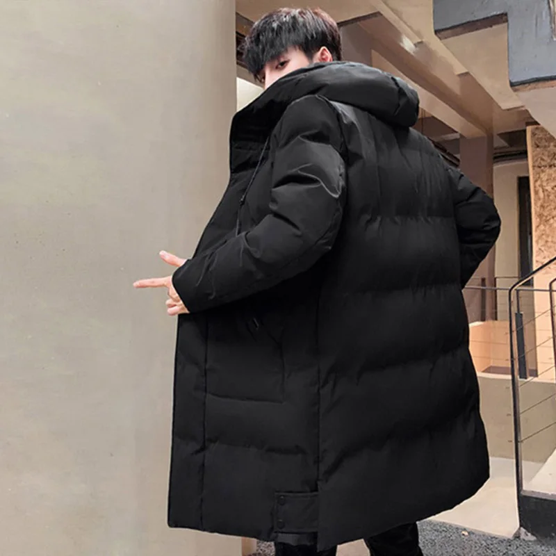 Mens Jackets Winter Men's Cotton-padded Jacket Coat Men Casual Thicken Warm Hooded Wadded Jacket Male Trench Coat Outerwear 8XL