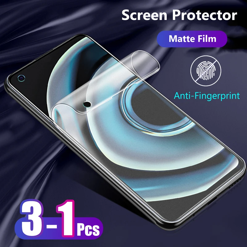 Matte Soft Hydrogel Film For Oppo Realme Q3 Pro Q3i 5G No Fingerprint Frosted Game Full Cover Screen Protector Not Glass