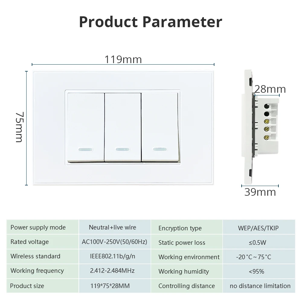 Zemismart Tuya WiFi Light Switch Smart Wall Push Button Switch 110V 240V Interrupter Alexa Google Home Voice Control Timer