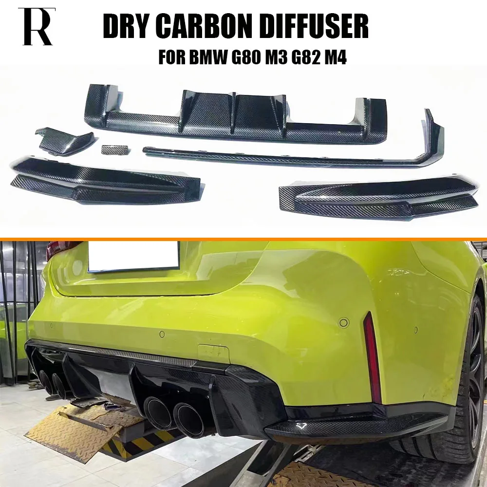 

MP Style Dry Carbon Fiber Rear Bumper Diffuser With Side Splitter Apron for BMW G80 G82 G83 New M3 M4 2020up