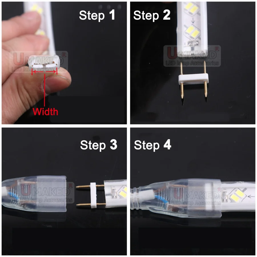 2pin 7mm 9mm 11mm 13mm 15mm Single Color connector 4pin 8mm 10mm RGB connector for 110V 220V LED Strip  Extra 2% off