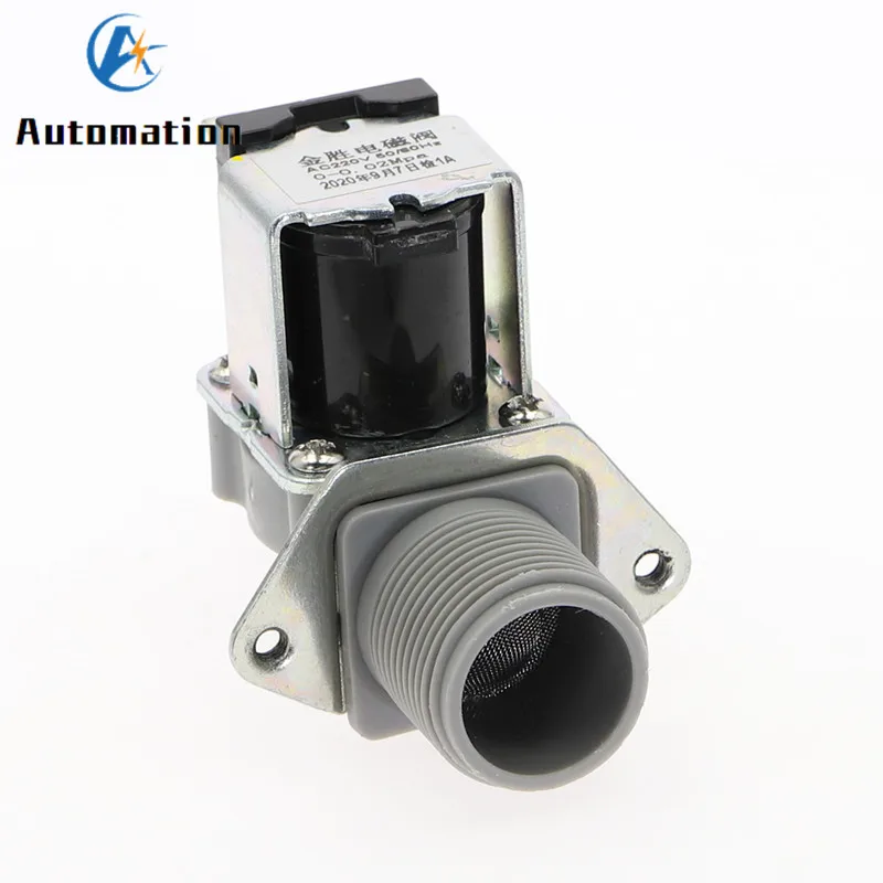 Válvula Solenoide de aire acondicionado, rosca macho G3/4 A tubo de entrada de 12mm, de plástico, CA 220V, 24V CC, 12V