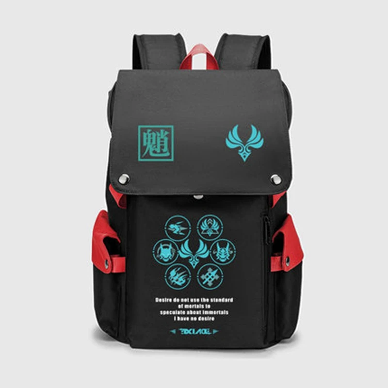 2021 New Game Genshin Impact Original Two-Dimensional Animation Peripheral XIAO Backpack Men And Women Computer School Bag