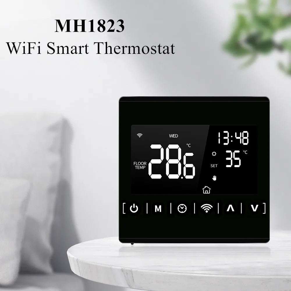 

WiFi Smart Thermostat All Touch Screen WiFi Temperature Controller Thermoregulator Electric Heating Room Thermostat Floor Heatin