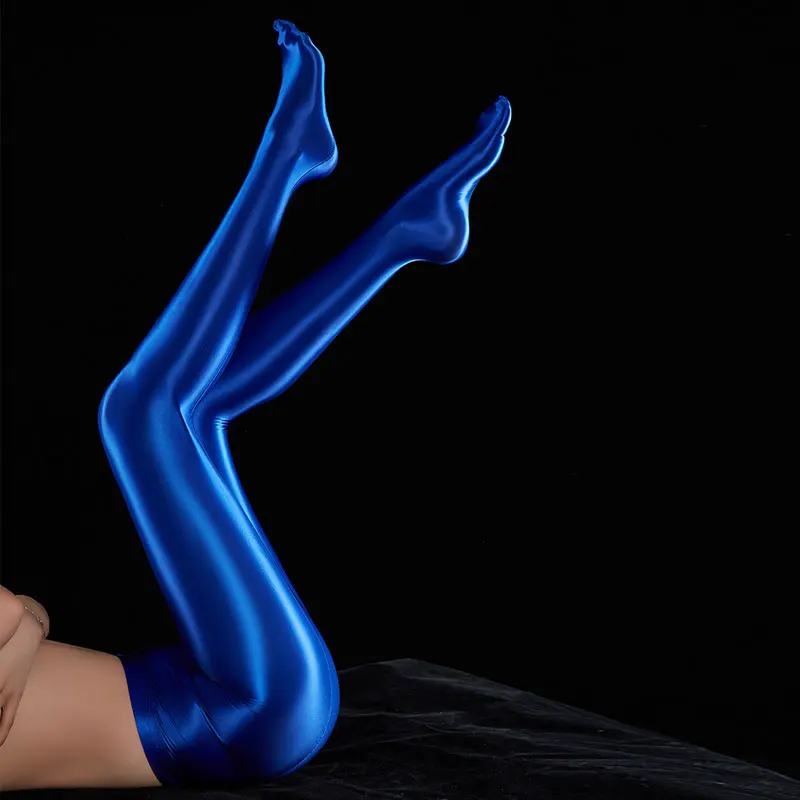 Sexy Shiny Full Pencil Pants Oil Gloosy Candy Color Sexy Tight Smooth Elastic Pencil Pant Dance Yoga Pantyhose Women