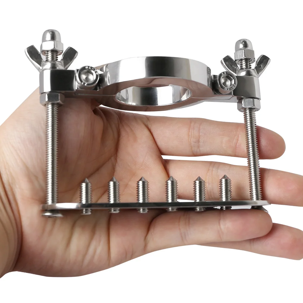 BDSM Sex Toy Stainless Steel Spike Ball Stretcher Scrotum Bondage CBT Ball Crusher For Men Penis Ring Clamp Chastity Training - AliExpress 66 BDSM Sex Toy Stainless Steel Spike Ball Stretcher Scrotum Bondage CBT Ball Crusher For Men Penis Ring Clamp Chastity Training - AliExpress 66