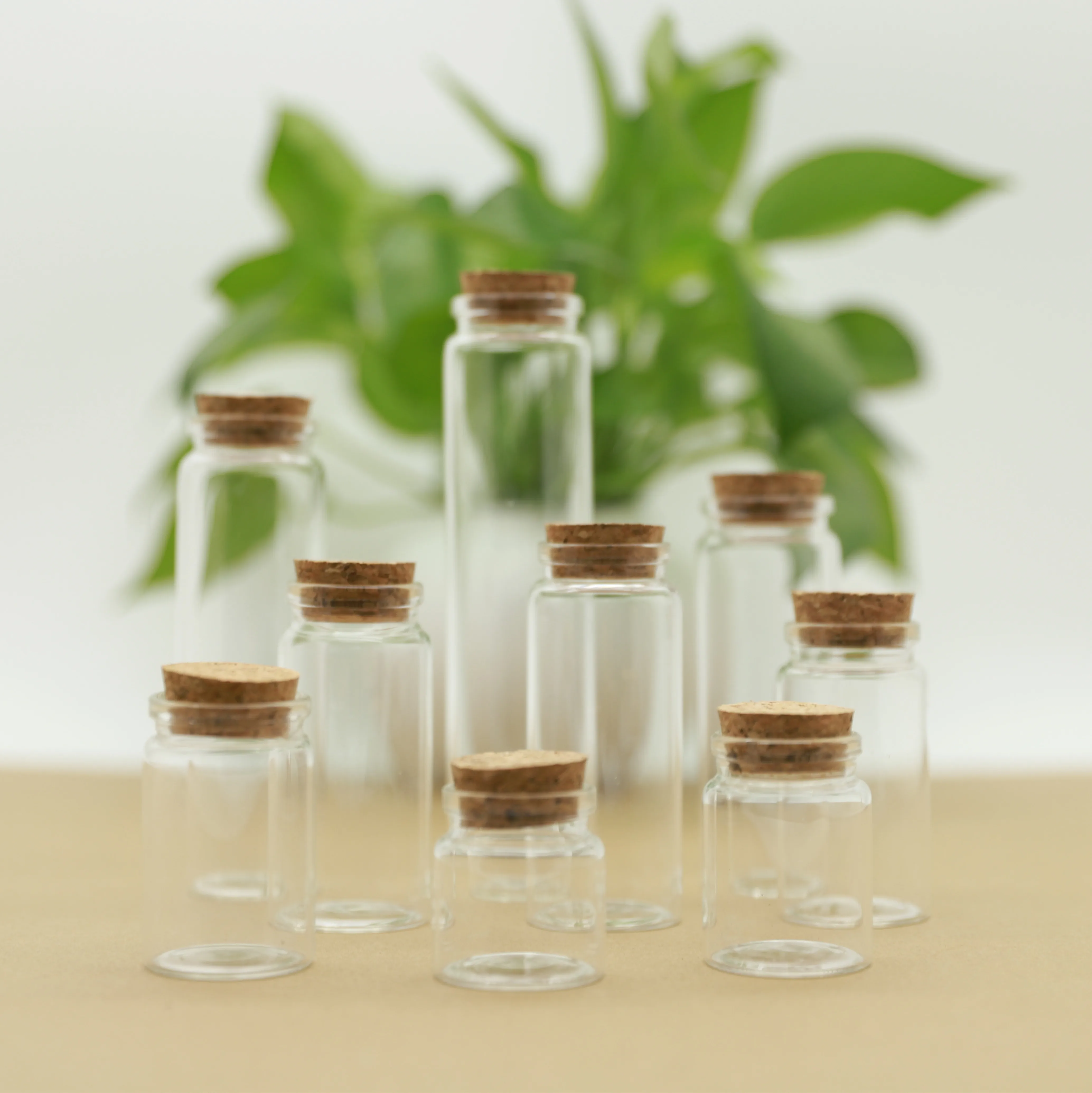 12 PCS 37mm All size Small Glass Bottles Stopper Storage Jar Spice Corks spicy Bottle Candy Containers Glass Jars Vials