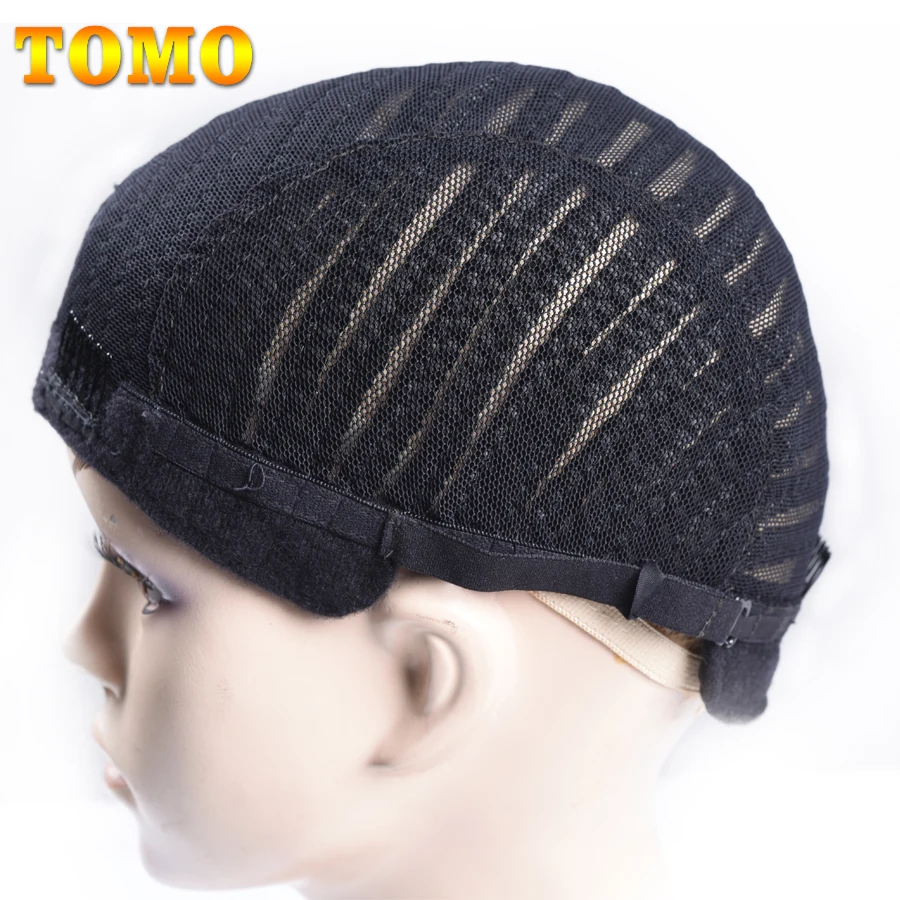 TOMO Topi Wig Cornrow Hitam dengan Sisir Topi Cornrow Super Elastis Dapat Disesuaikan untuk Menenun Kepang Crochet Mudah Dijahit Dalam Topi Wig Cornrow