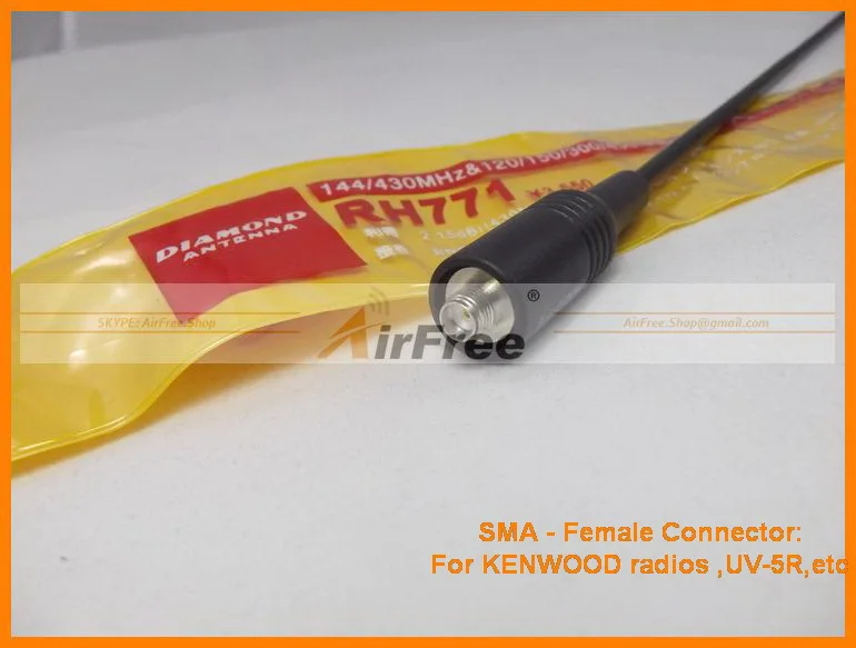 High Gain SMA-Female Dual Band Antenna RH-771 for UV-5R TG-UV2 KG-UVD1P PX-888K