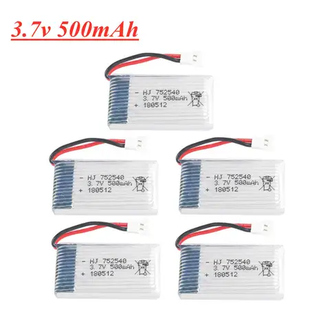 3.7V 500mAh 752540 Lipo Battery For Syma X5C X5C-1 X5 H5C X5SW M68 CX-30 K60 905 V931 RC Quadcopter Drone Spare Part
