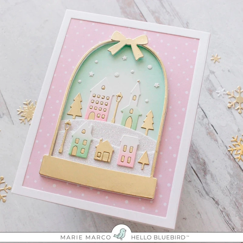 Monkey Snow Globe Builde Metal Cutting Dies Stencil per fai da te Scrapbooking Album fotografico goffratura decorativa carte di carta fai da te