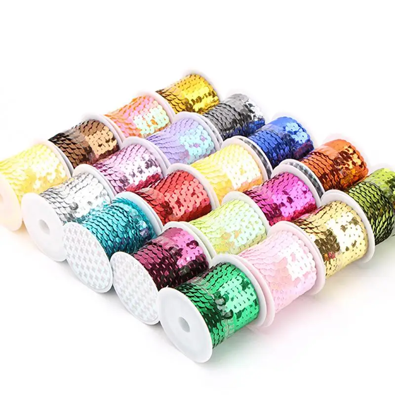 4.5Meters 6mm Sequin lace Accessory Sequin strip With costume stage performance accessories DIY hand decorated sequins ADC079