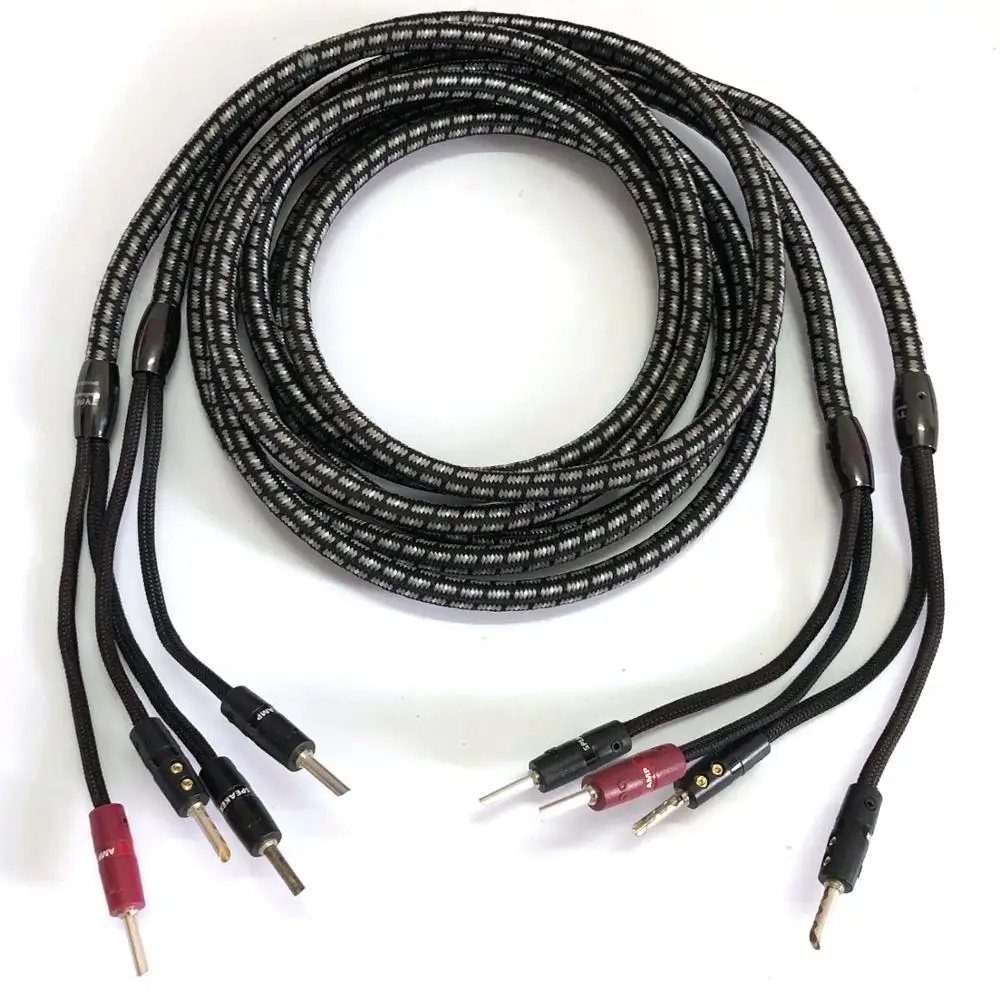 

Аудиофильские кабели для динамиков Hi-Fi с 8 клеммами — 15 AWG — вилки BFA