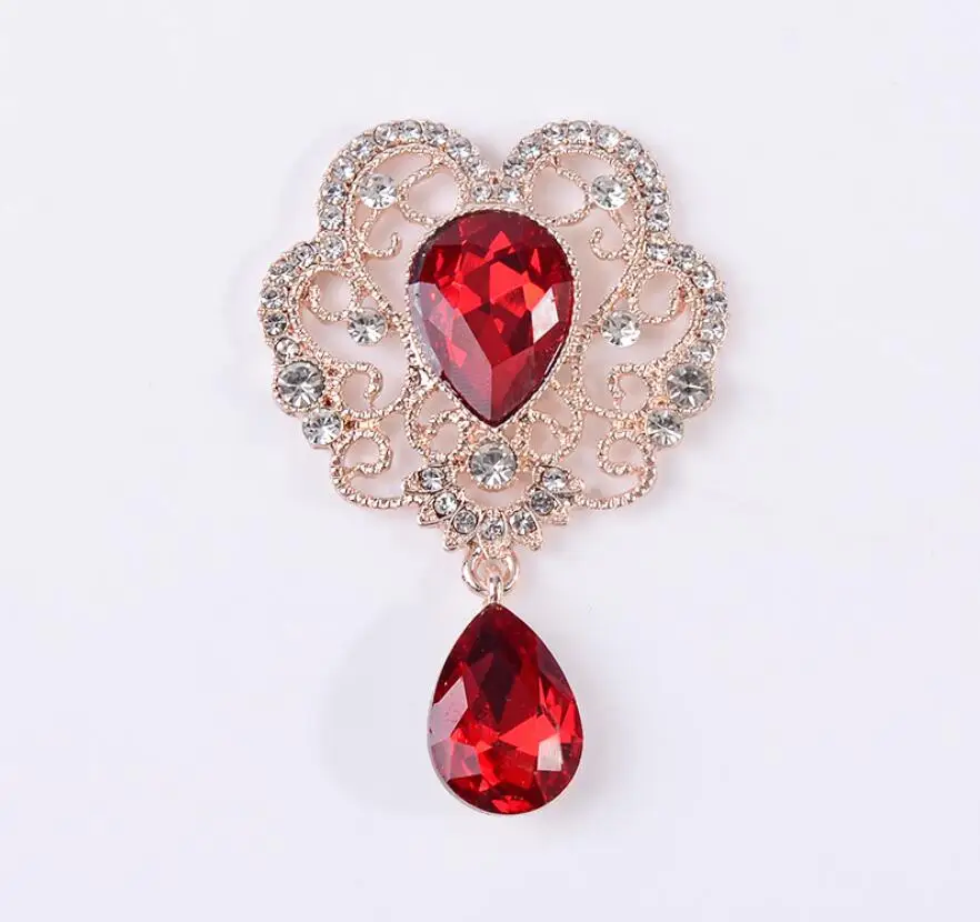 Rhinestone Flatback Embellishments Button 10pcs Vintage Alloy Crystal Drop Filigree Buttons DIY Metal Weddings Accessories