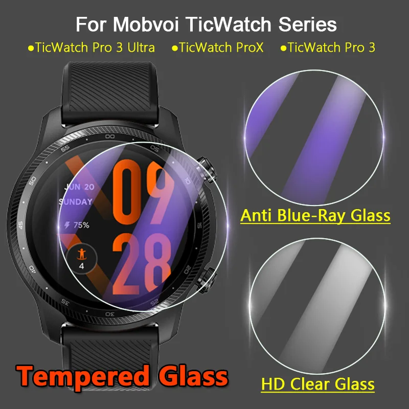 

Защитная пленка для экрана TicWatch Pro 3 Ultra GPS ProX Smart Watch 2.5D HD Clear / Anti Blue-Ray защитная пленка из закаленного стекла, 5 шт.