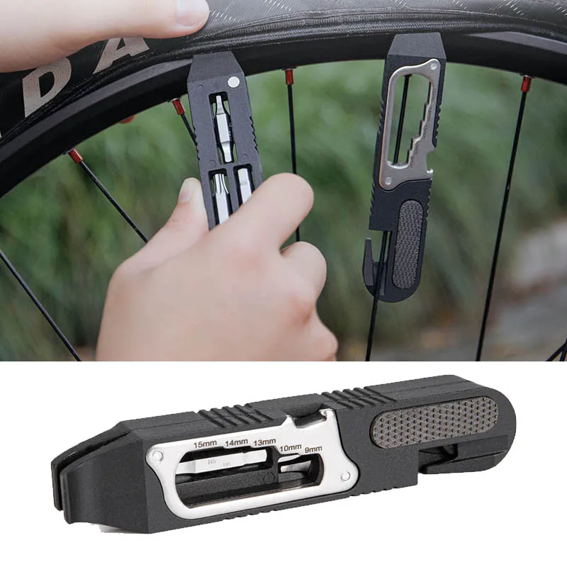 Bike Repair Tools Kit Bicycle Accessaries Portable Hex SpokeTyre Lever Allen Wrench Bits Compact Multitool Cycling Tools