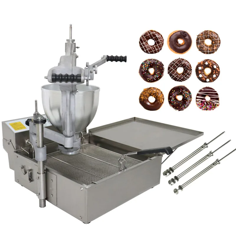 Stainless Steel Donut Machine Electric Doughnut Making Frying Machine Donut Waffle Maker With 3 Mould 110V 220V