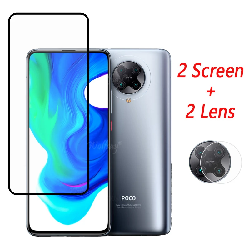 Full Glue Tempered Glass For Xiaomi Poco F2 Pro Screen Protector Poco X3 F5 M3 M4 X4 Pro Camera Glass For Poco X5 Pro 5G Glass