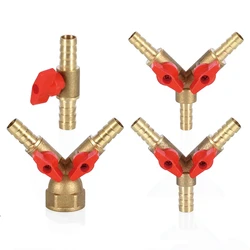 Raccord de Tuyau BSP en Laiton à 3 Voies et Filetage Mâle et Femelle, Adaptateur pour Carburant, Gaz et Eau, 8mm, 10mm, 1/2 Pouces