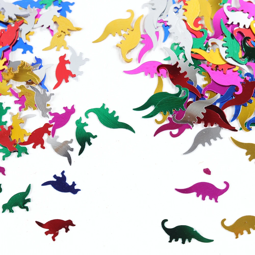 15G Cute Animal Dinosaur Theme Confetti Multi-Color DIY Christmas Table Sequin Scatters Kids Birthday Party Balloon Decorations