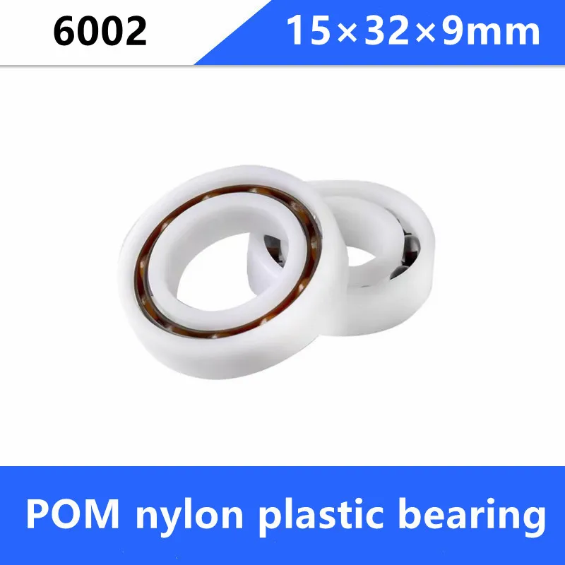 20/50pcs 6002 15*32*9 mm POM Plastic Deep Groove Ball Bearing 15×32×9 mm With Glass Balls Nylon Cage