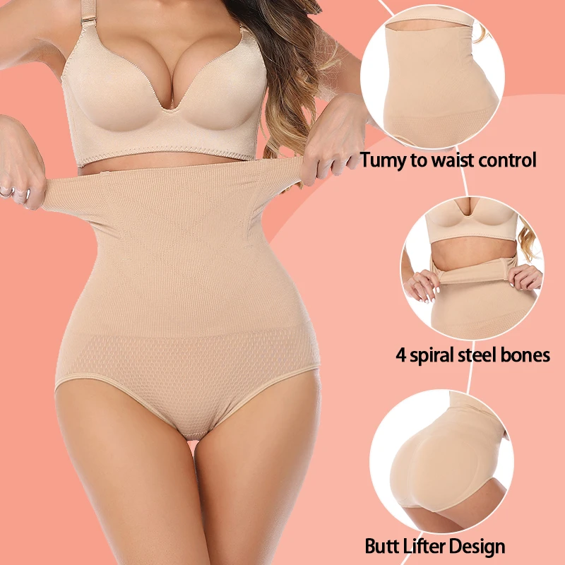 Women Body Shaper High Waist Shaping Panties Tummy Control Panty Shapewear Waist Trainer  Slimming Belt Corset Briefs Butt Lift