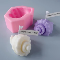 Conchiglia stampo per candele in Silicone conchiglia/lumaca stampo per sapone stampo per colata in resina per artigianato fatto a mano candele da bagno bombe Cake Topper Decor