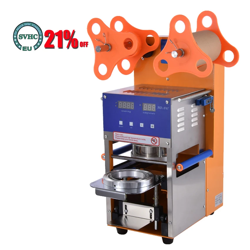 

Bubble Tea Cup Sealing Machine Fully Automatic Stainless Steel Plastic Bubble Tea Sealing Machine Cup Sealer Cup 95MM Size