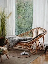 Chaise Longue Real Rattan Chair Home Balcony Outdoor Leisure Single Rattan Simple Lazy Sofa