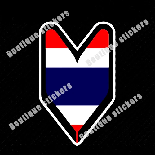 تايلاند العلم الوطني شعار رخصة القيادة شعار ملصق جودة عالية غطاء الفينيل مقاوم للماء خدش سيارة على الطرق الوعرة سباق #3