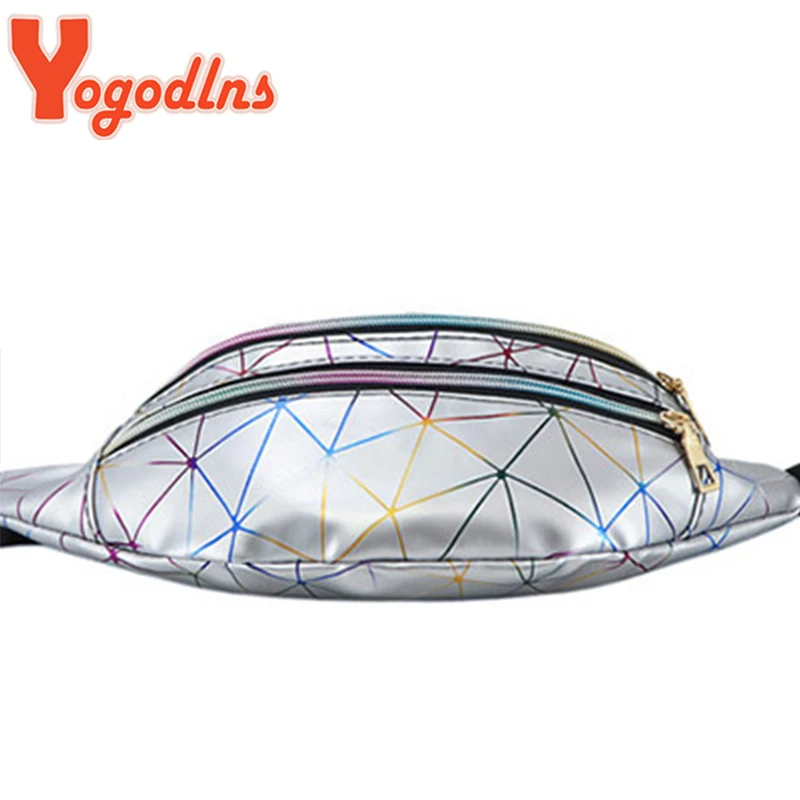 Yogodlns Waist Bags Women Fanny Pack female banana Belt Bag Wallet Bag Holographic Waist Packs Laser Phone Chest Pouch