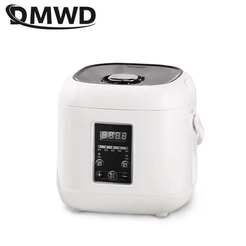 

DMWD 2L Mini Home Non-stick Rice Cooker 220V 5 Functions Electric Soup Pot Yogurt Cake Machine 24H Appointment For 2 People