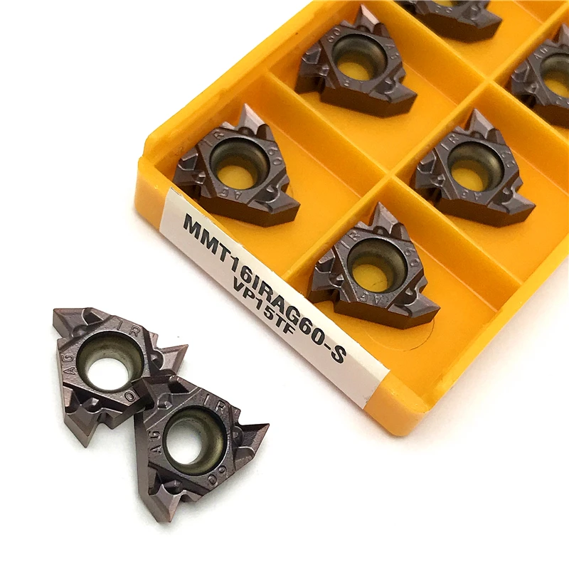 

Твердосплавная Резьбовая вставка MMT16IR AG60-S, VP15TF, высокое качество, металлический токарный инструмент, 16IR, AG60-S, Резьбонарезной инструмент