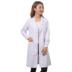 Uniforme de médico para mujer, abrigo blanco para enfermera, monos de laboratorio, politipo, venta de fábrica, abrigos blancos para hombres y mujeres, 2023