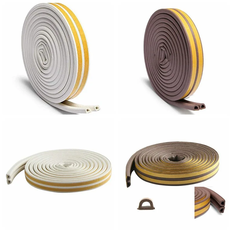 10M Type DIEP Self Adhesive Door Sealing Strips Self Adhesive Window Soundproofing  Waterproof Dustproof Sound Insulation Tools