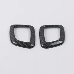 For Jeep Compass 2017 2018 2019 2020 Carbon Fiber Car Side Door Interior Stereo Speaker Cover Trims Styling Loudspeaker Frame