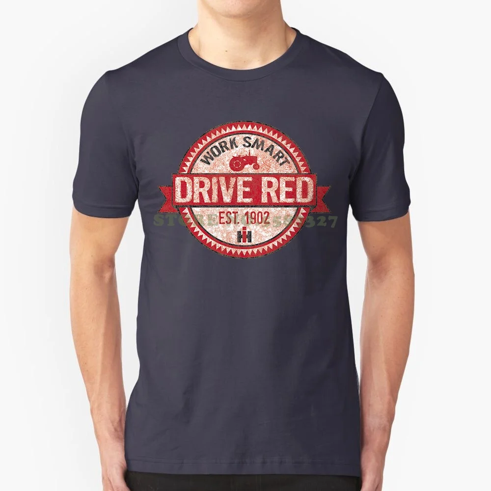 T Shirts Casual Brand Clothing Cotton Work Smart Drive Red Ih International Harvester Tractor Mens T Shirt