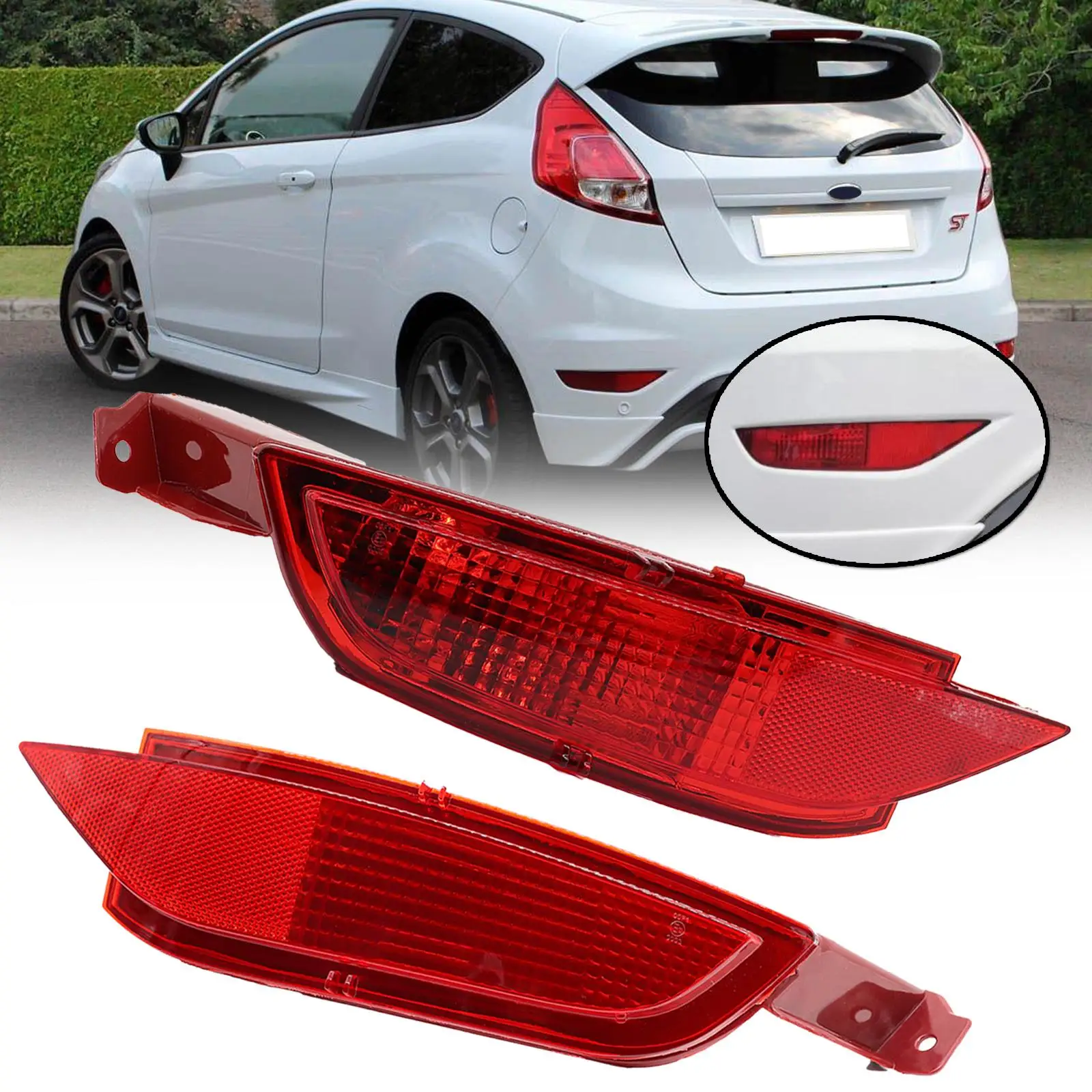 

For Ford Fiesta WT Mk7 2009-2014 C-MAX 2010-2015 Brake Tail Light Rear Bumper Reflector Signal Stop Lamp Fog L/R Car Accessories