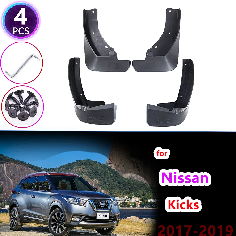 

4 PCS for Nissan Kicks 2017 2018 2019 P15 Front Rear Car Mudflap Fender Mud Flaps Guard Splash Flap Mudguards Accessories