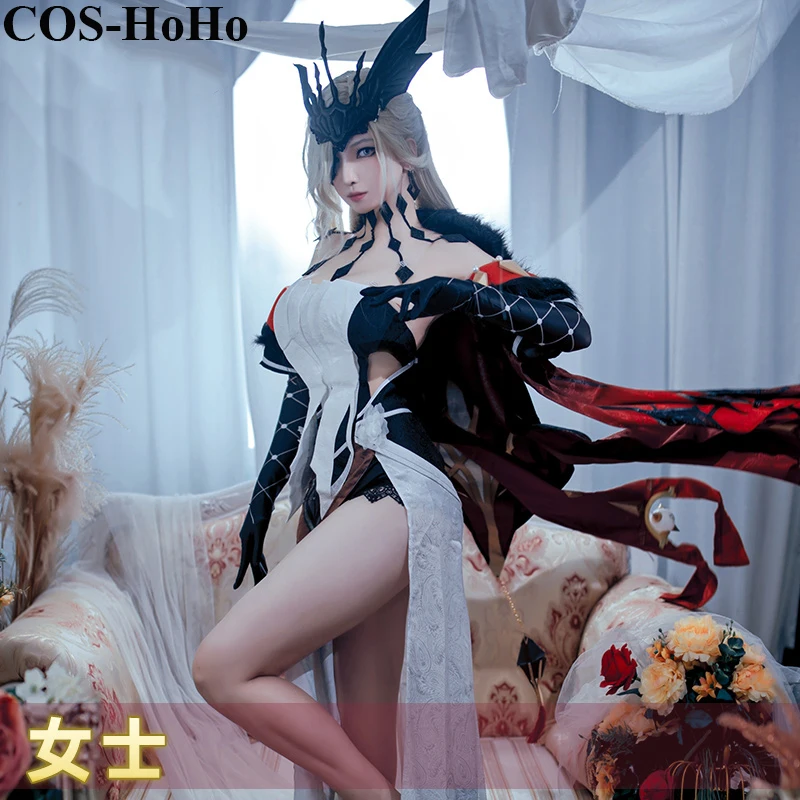 

COS-HoHo Anime Genshin Impact NPC La Signora Game Suit Elegant Dress Uniform Cosplay Costume Halloween Outfit For Women NEW